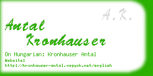 antal kronhauser business card